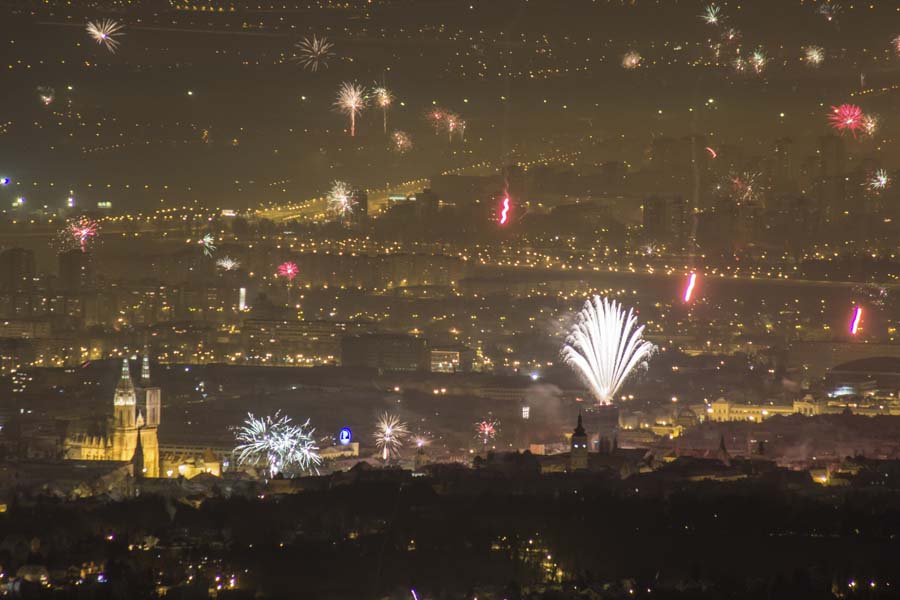 Fireworks over Zagreb