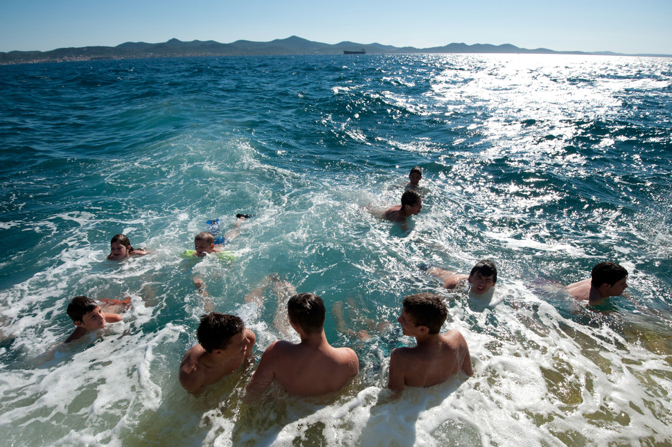 Sea Organ Swimming, Zadar, Swimmers, Sea